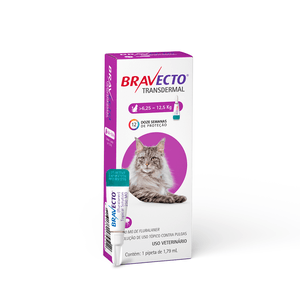 Antipulgas Bravecto Transdermal Gatos 6,25 a 12,5kg - 500 mg