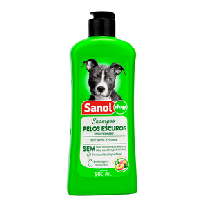 Shampoo Pelos Escuros Cães e Gatos Sanol - 500ml