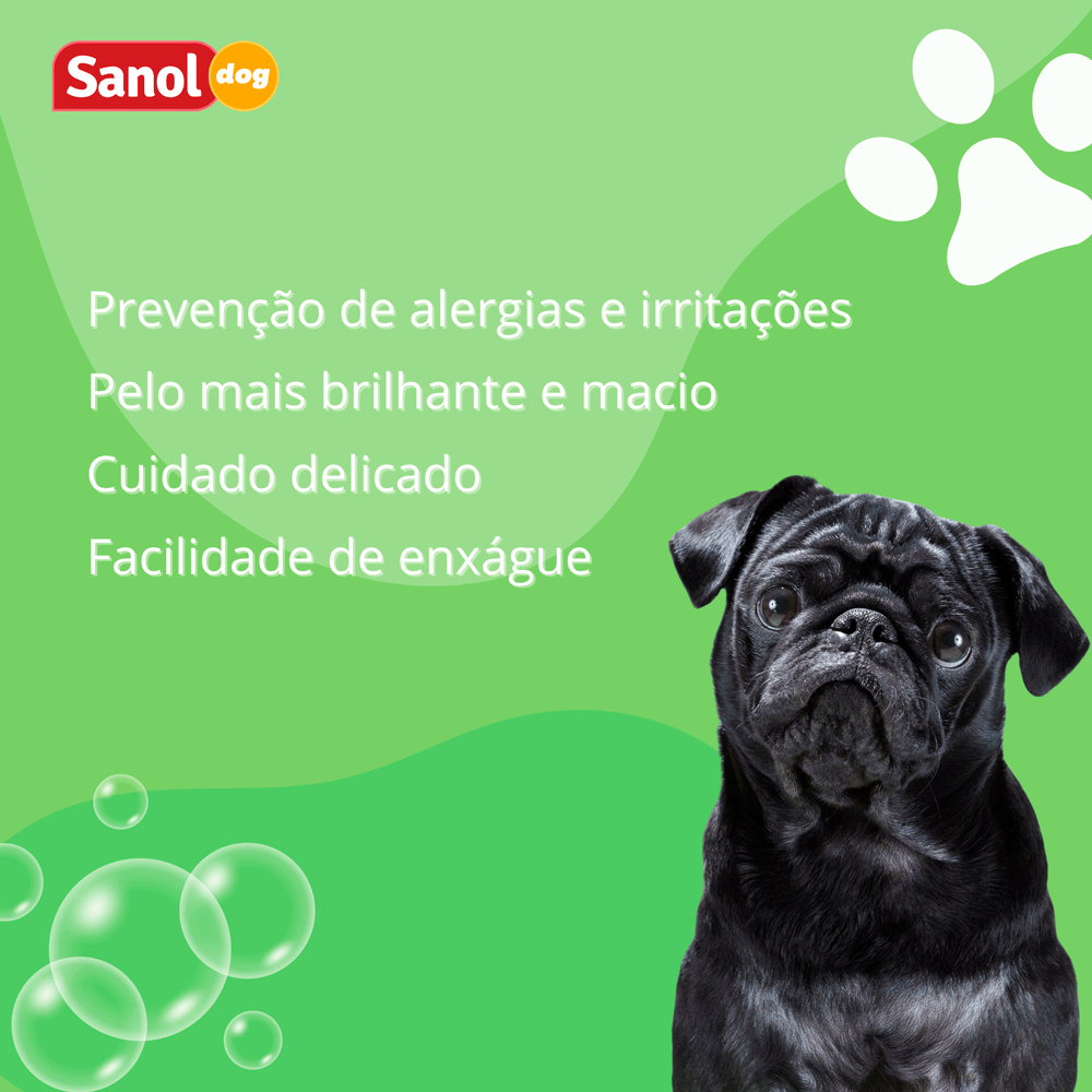 Shampoo Pelos Escuros Cães e Gatos Sanol