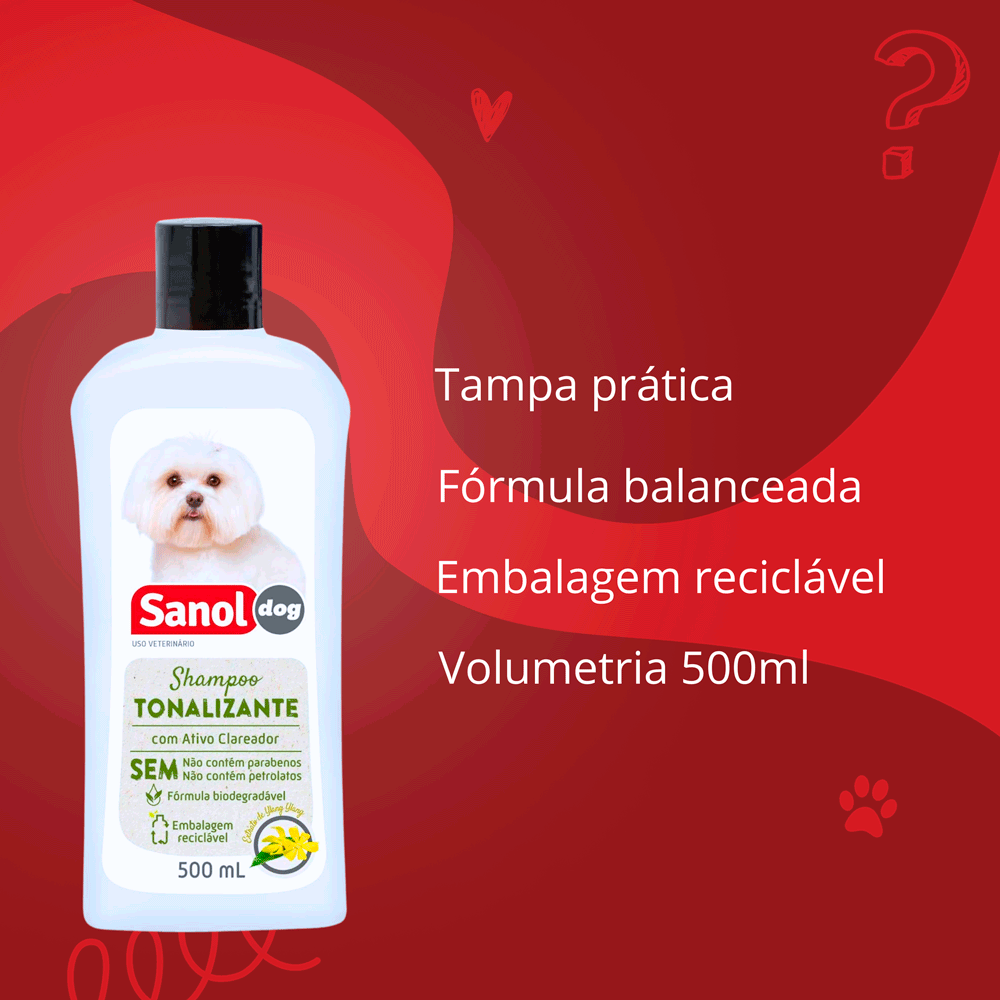 Shampoo Tonalizante Pelos Claros Sanol