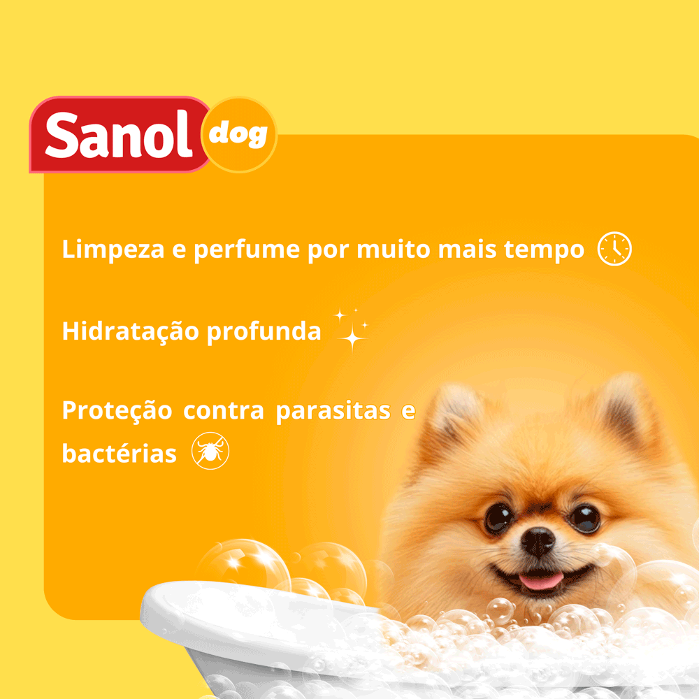 Kit Banho Sanol Dog Shampoo, Condicionador e Colônia
