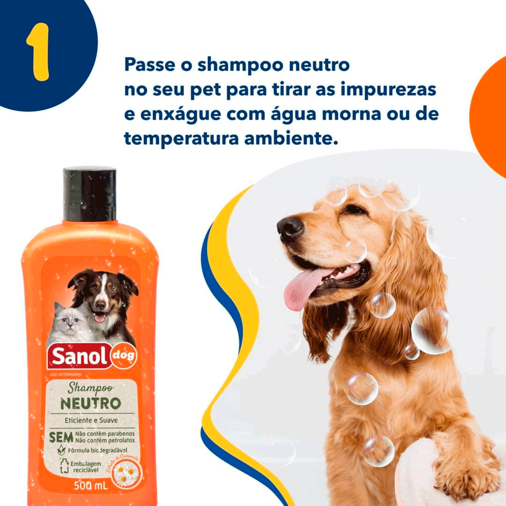 Kit Banho Sanol Dog Shampoo, Condicionador e Colônia