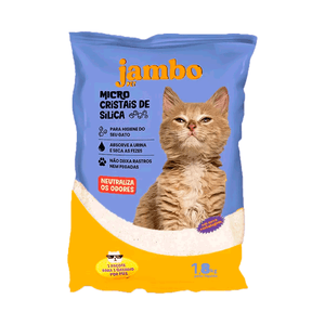 Areia Higiênica Micro Cristais de Sílica Jambo Pet - 1,8 kg