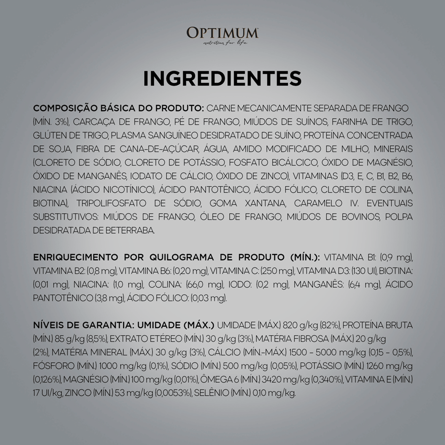 Ingredientes-da-Racao-Umida-Optimum-Sache-Caes-Adultos-Frango