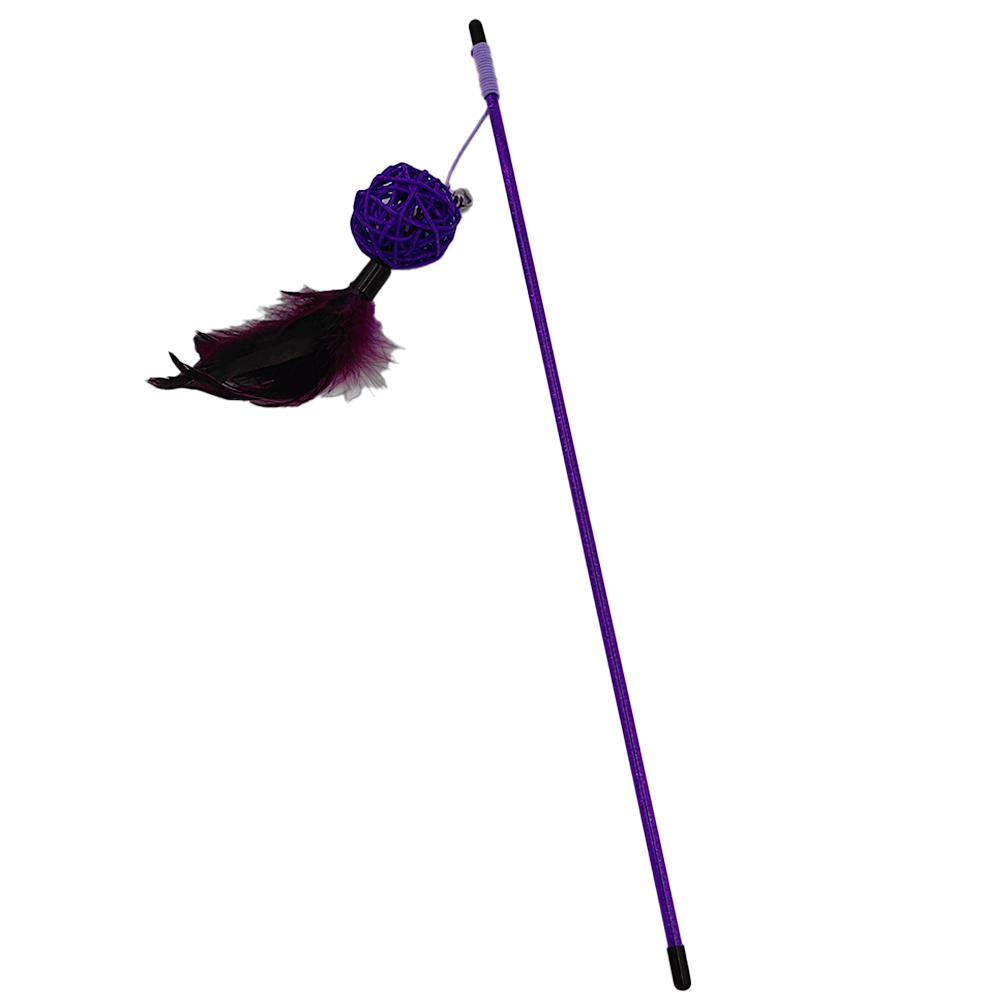 Varinha para Gatos Bolinha com Penas Savana Pet