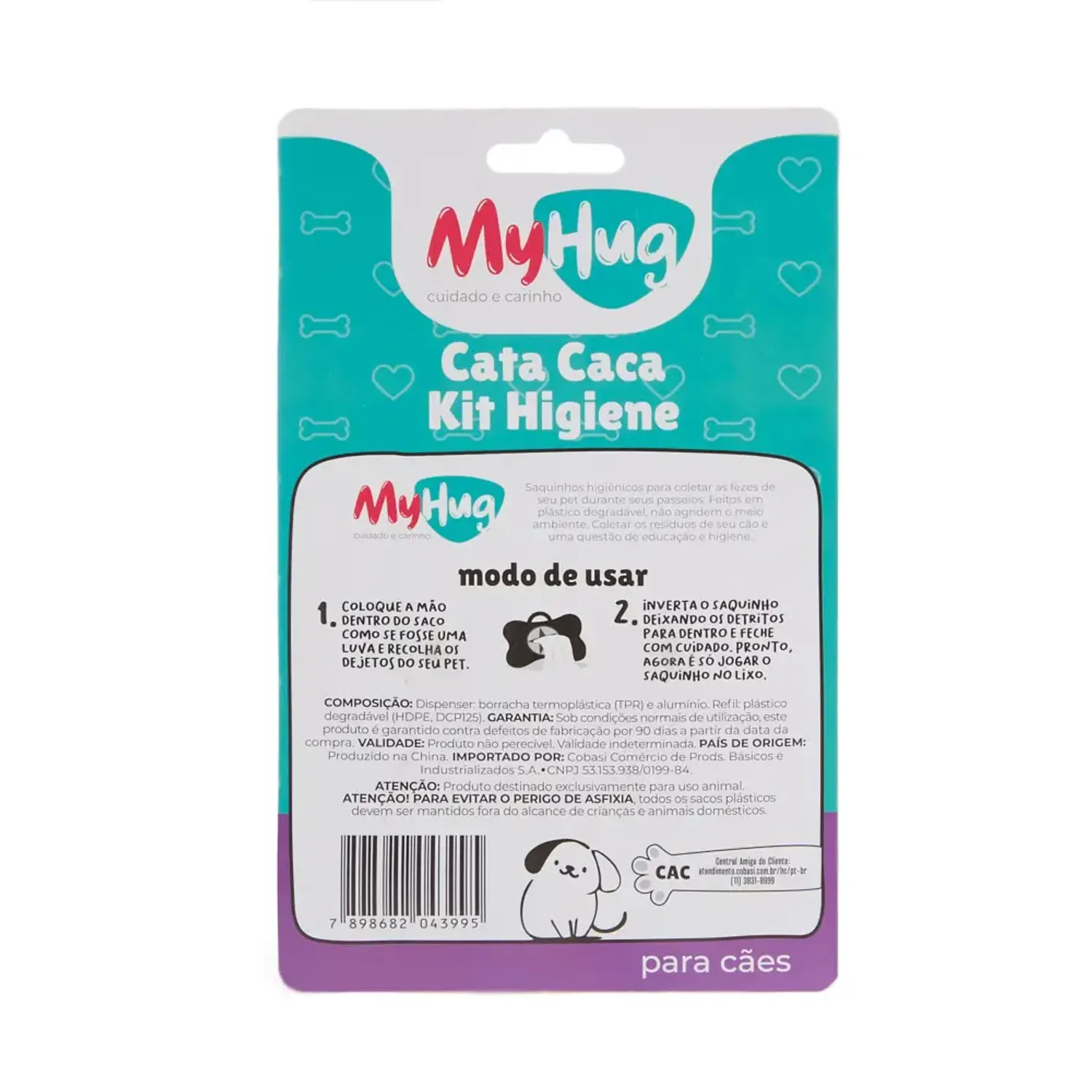 7-Kit Higienico Cata Caca com Refil MyHug Rosa.webp