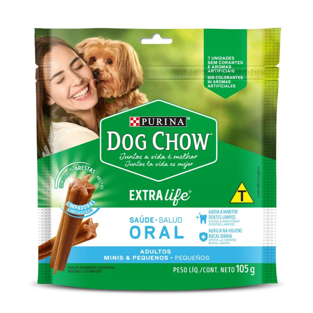 Petisco Dog Chow Extra Life Adultos Minis e Pequenos