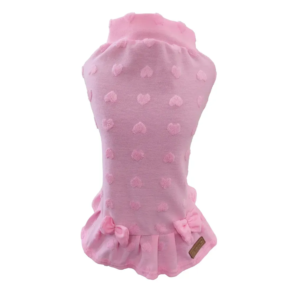 Vestido Coração Rosa Fábrica Pet