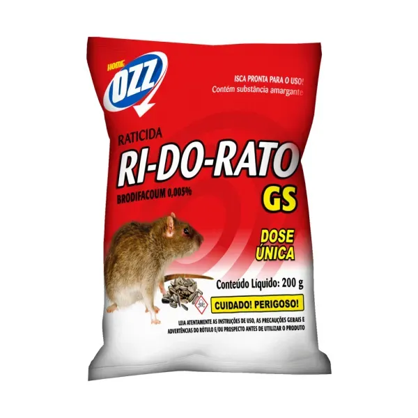 Raticida Ri-do-Rato em Grãos Home Ozz 200g