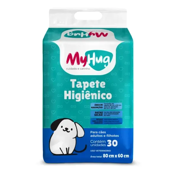 Tapete Higiênico MyHug 80x60cm 30 unidades