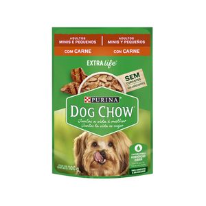 Ração Úmida Dog Chow Cães Adultos Mini e Pequenos Carne - 100 g