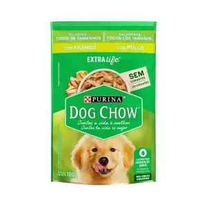 Ração Úmida Dog Chow Cães Filhotes Frango - 100 g
