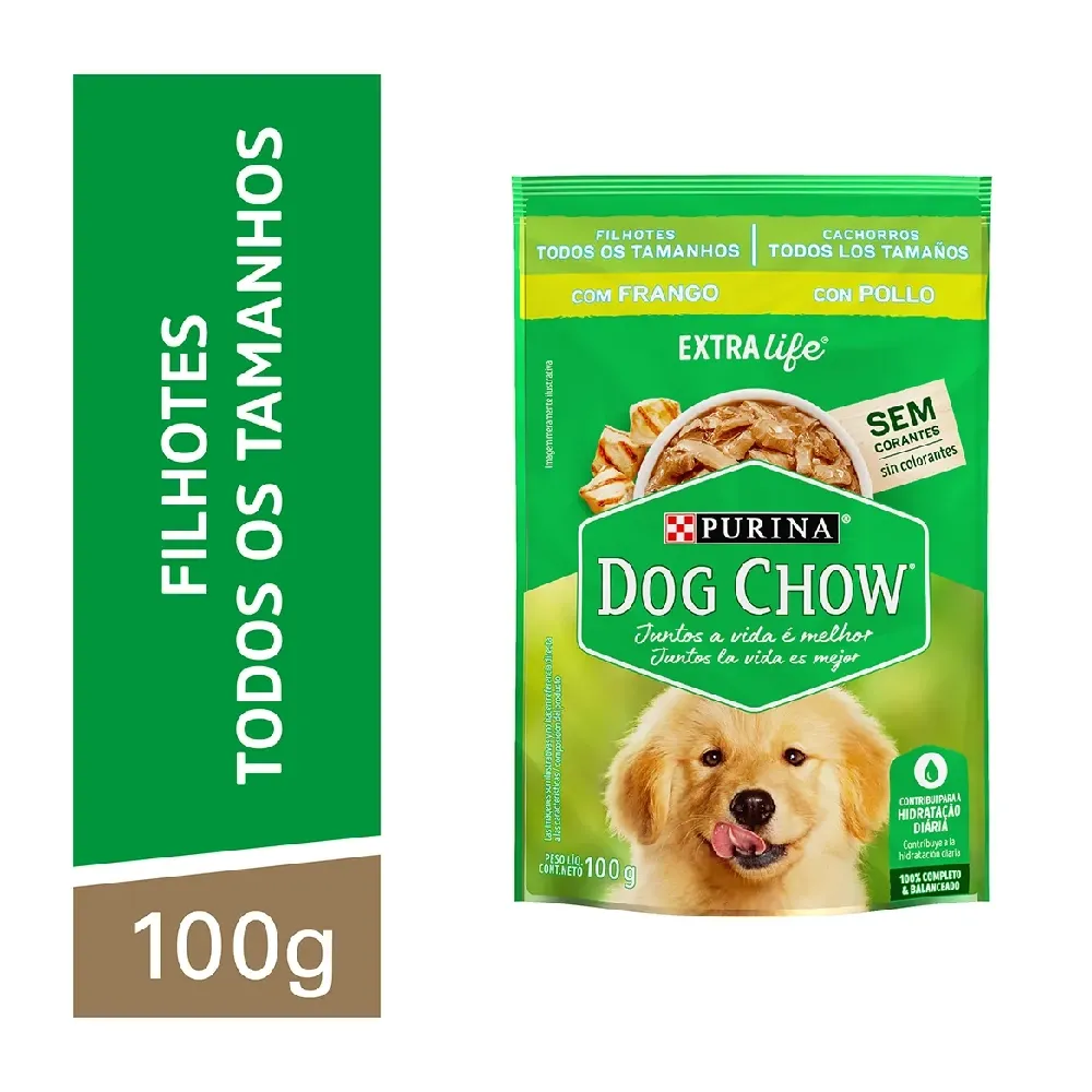 Ração Úmida Dog Chow Cães Filhotes Frango