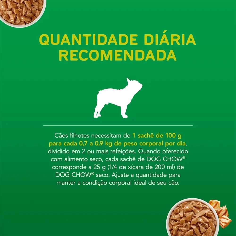 Ração Úmida Dog Chow Cães Filhotes Frango