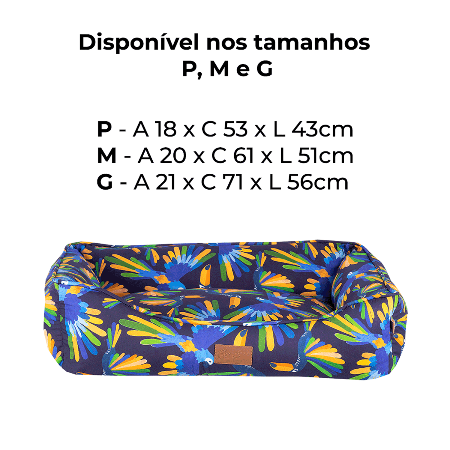 Tamanho-da-Cama-Arara-Azul-para-Caes-e-Gatos-Fabrica-Pet