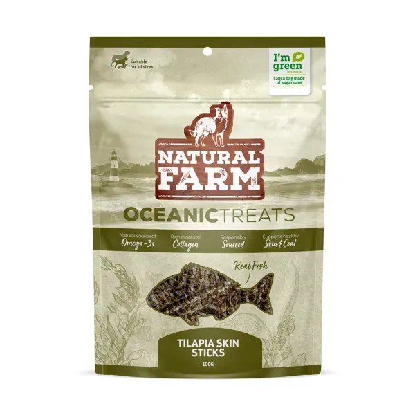 Petisco Pele de Tilapia Natural Farm 100 g