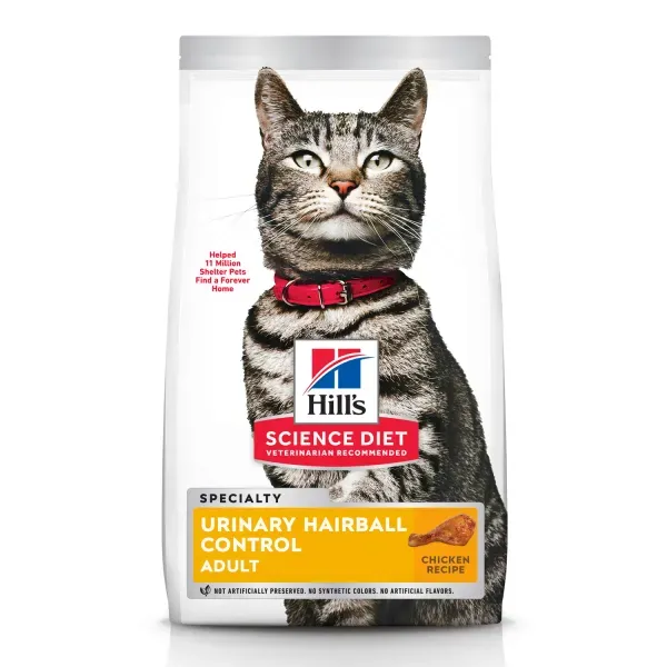 Ração Hill's Science Diet Cuidado Urinário e Controle de Bolas de Pelo para Gatos Adultos Sabor Frango 1,5 kg