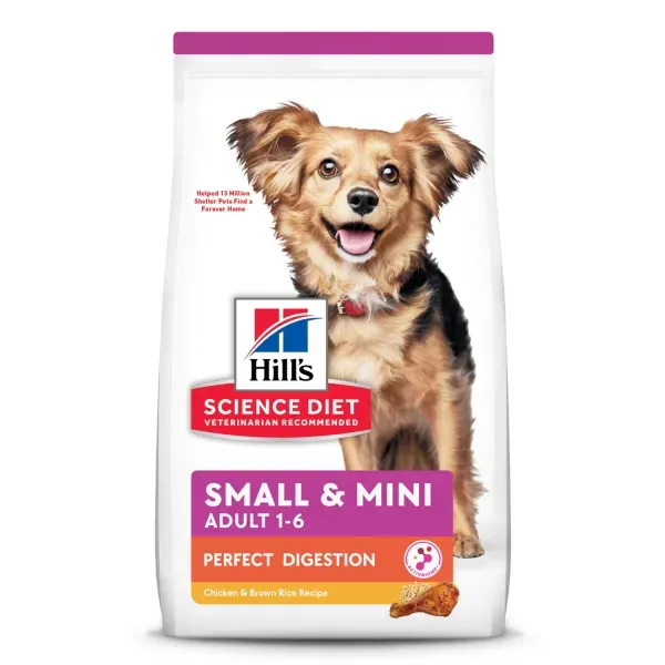Ração Hill's Science Diet Digestão Perfeita Pequenos e Mini para Cães Adultos Sabor Frango 1,5 kg