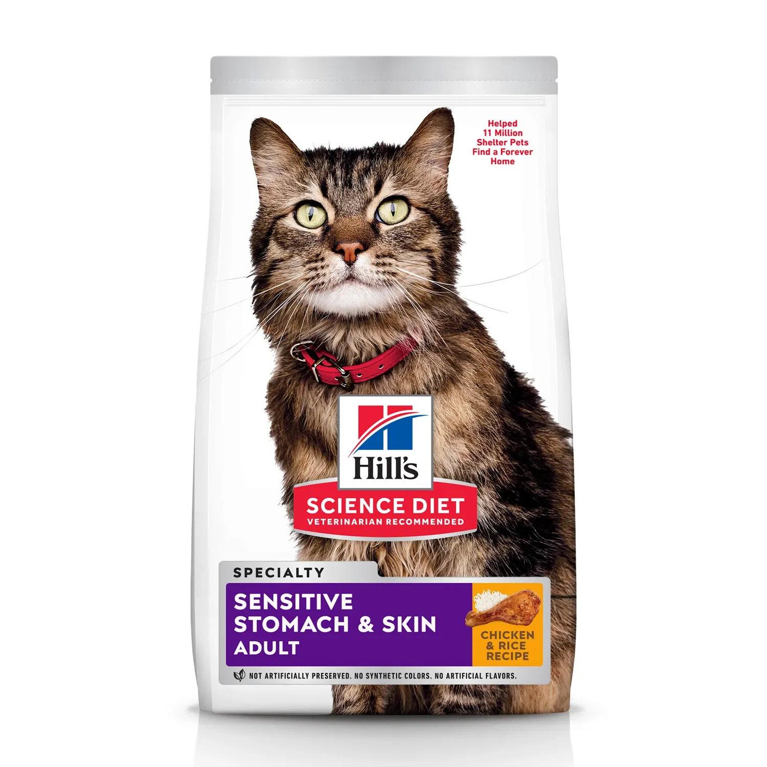 Ração Hill's Science Diet Pele Sensível para Gatos Adultos Sabor Frango