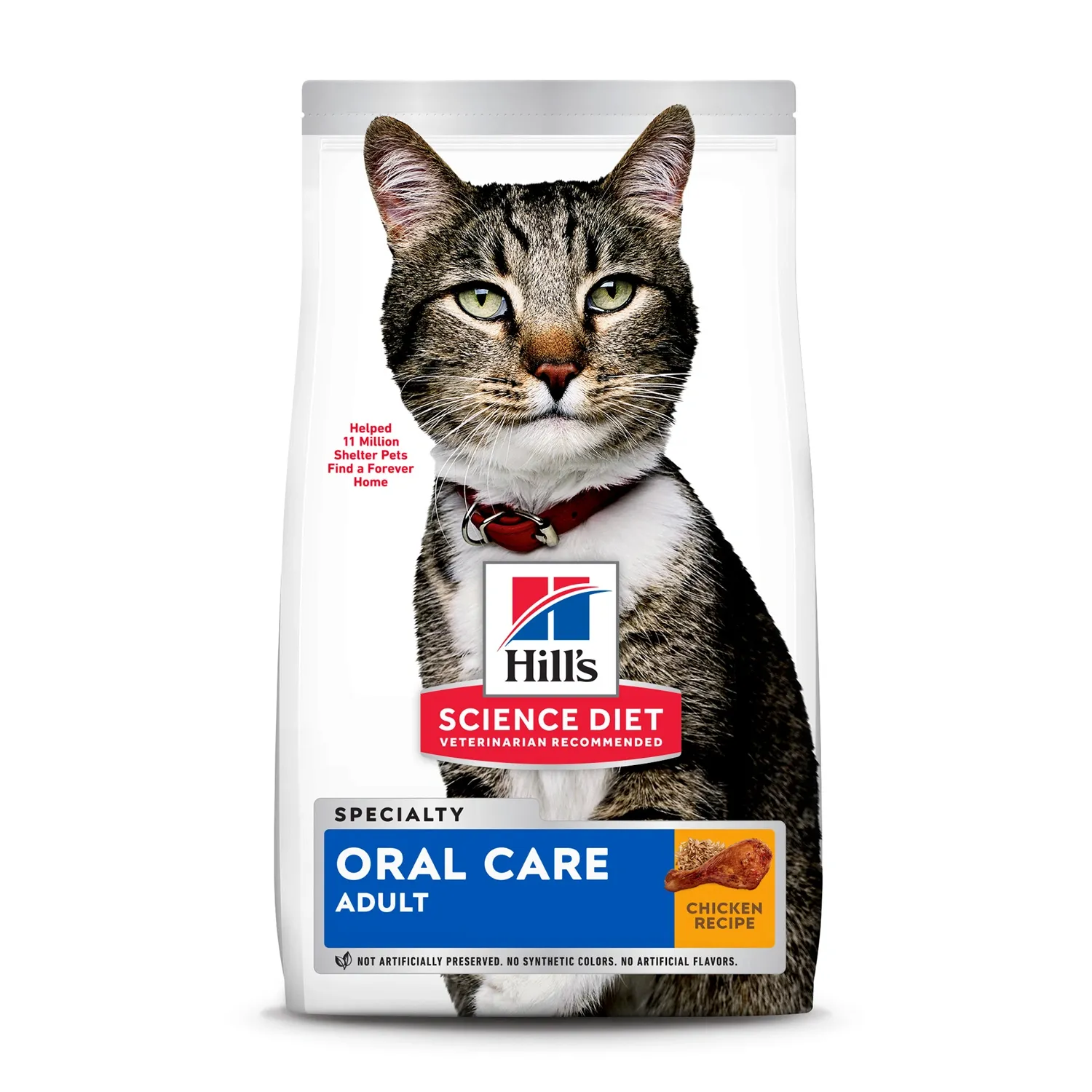 Ração Hill's Science Diet Saúde Dental para Gatos Adultos Sabor Frango