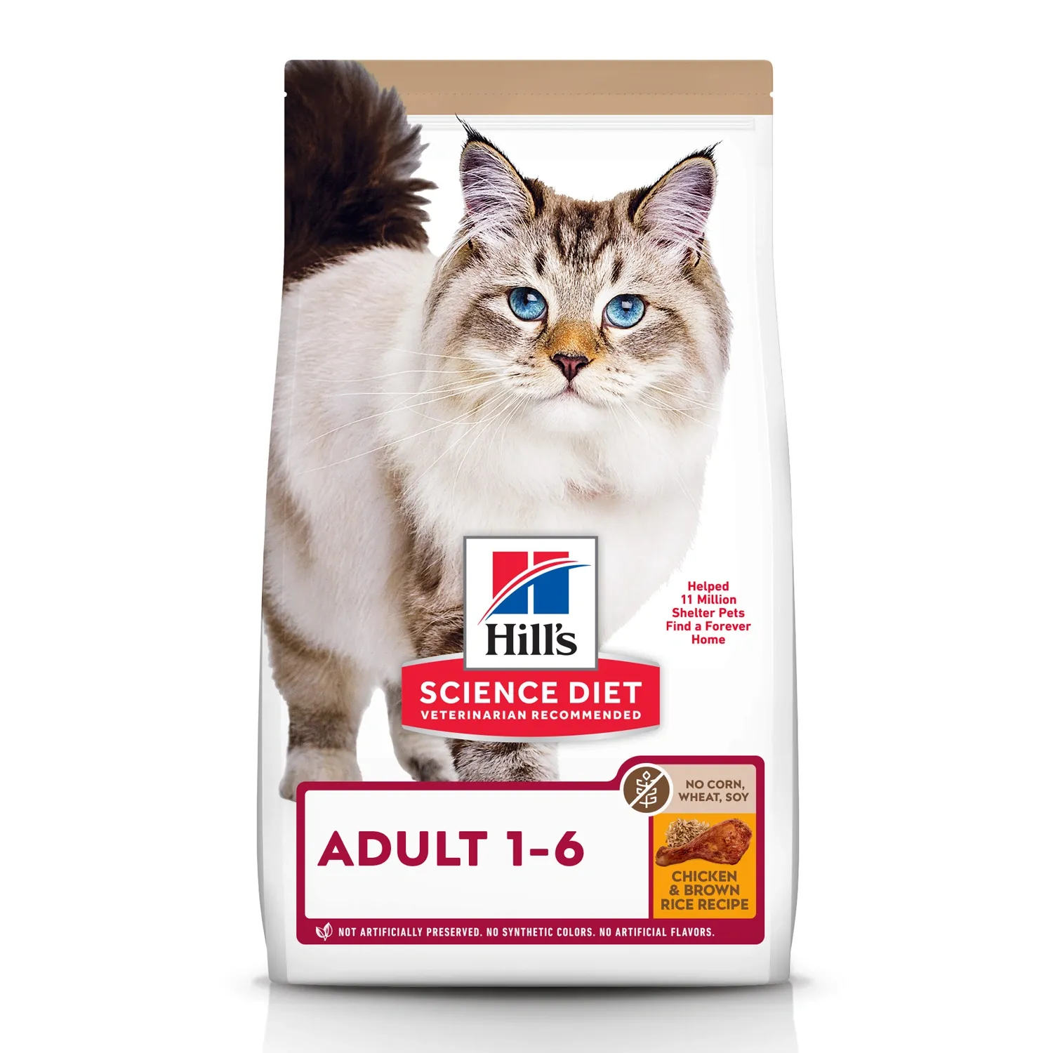 Ração Hill's Science Diet Sem Milho Trigo ou Soja para Gatos Adultos Sabor Frango