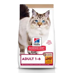 Ração Hill's Science Diet Sem Milho Trigo ou Soja para Gatos Adultos Sabor Frango - 1,59 kg