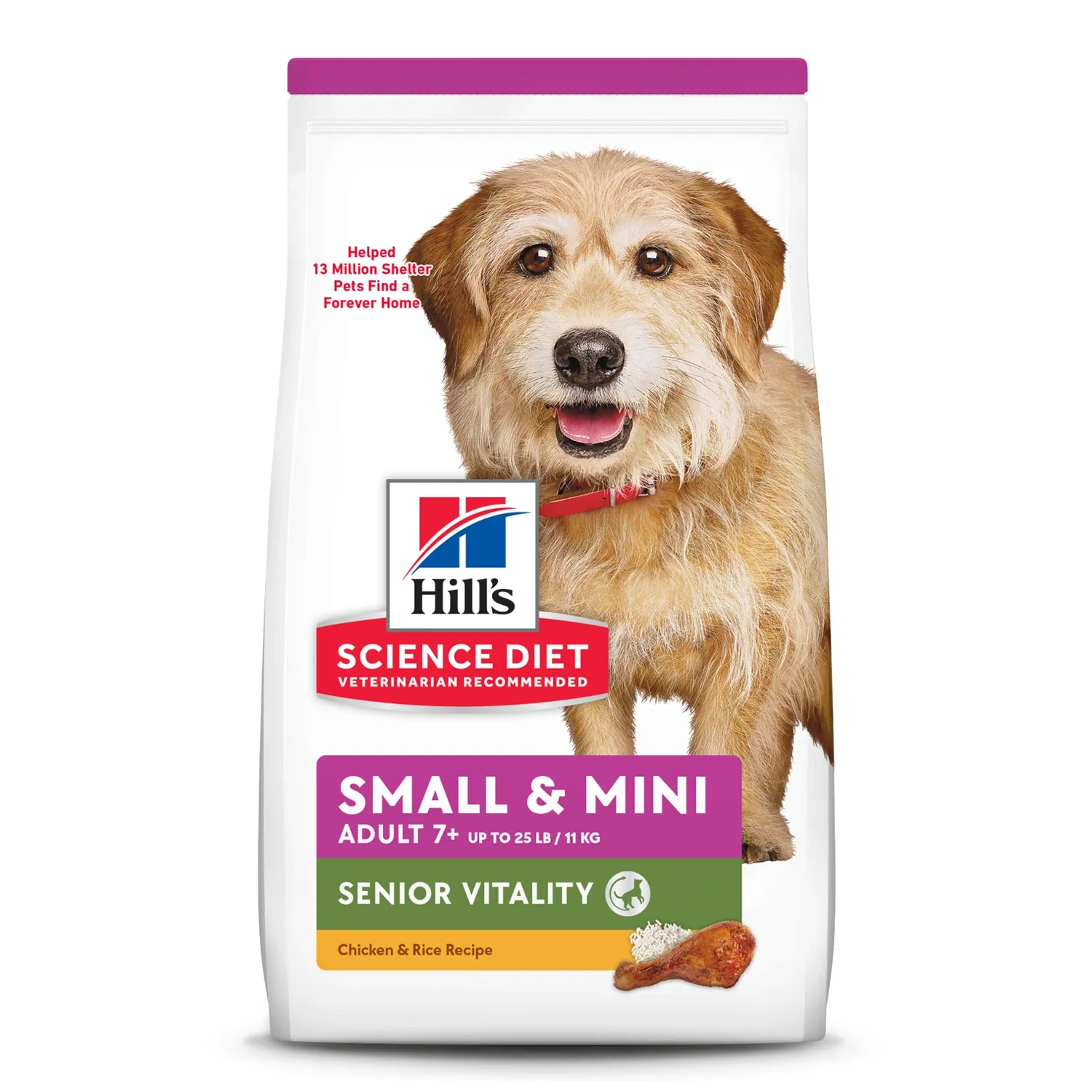 Ração Hill's Science Diet Vitalidade Sênior para Cães Idosos Pequenos e Mini Sabor Frango
