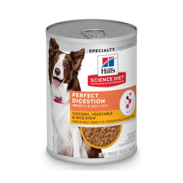 Ração Úmida Hill's Science Diet Digestão Perfeita para Cães Adultos Sabor Frango e Vegetais 363 g