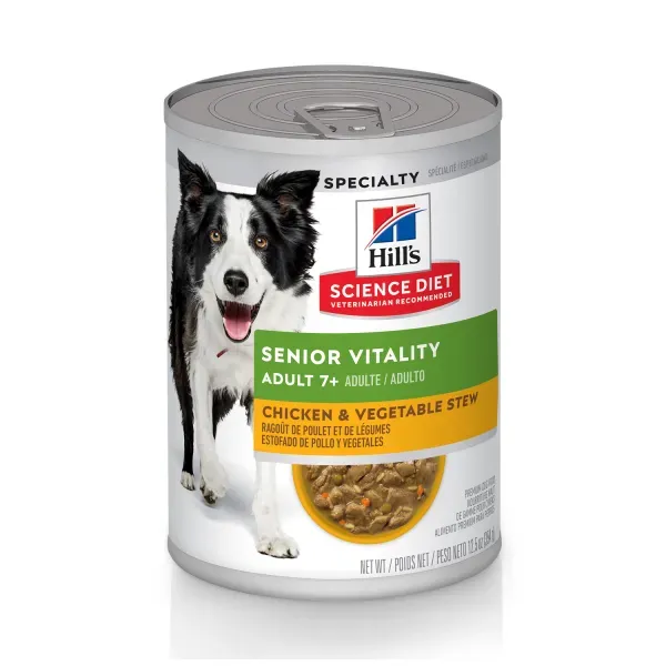 Ração Úmida Hill's Science Diet Vitalidade Sênior para Cães Idosos Sabor Frango e Vegetais 354 g