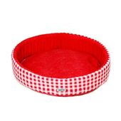 Cama Redonda Fábrica Pet Vermelha