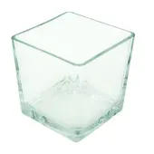 Vaso Cubo Vidro Claro Ts Brasil