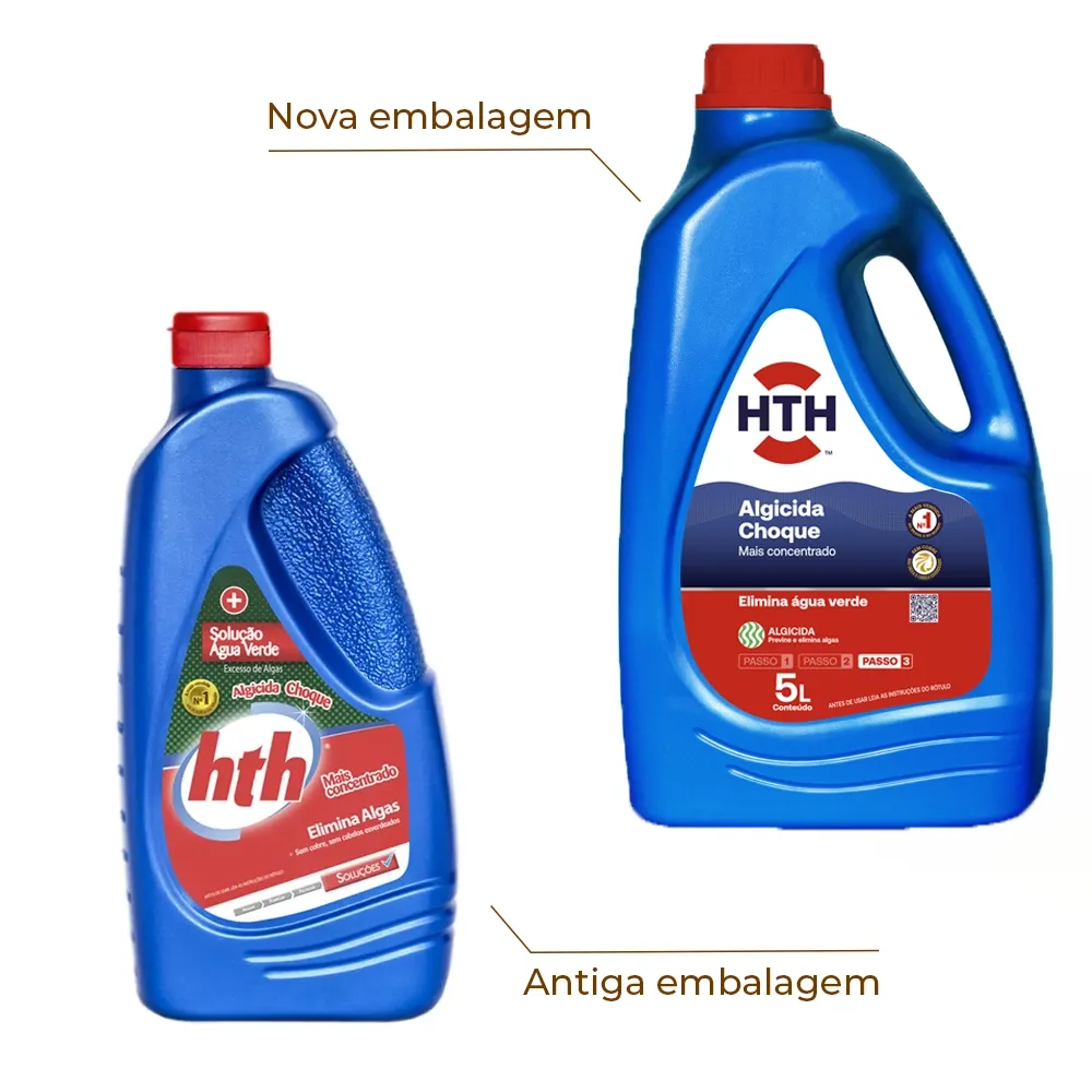 Algicida de Choque Solução Água Verde HTH
