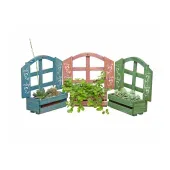 Jardineira Florida Decorada Madeira Pote 500 ml
