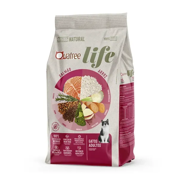 Ração Quatree Life Gatos Adultos 3 kg