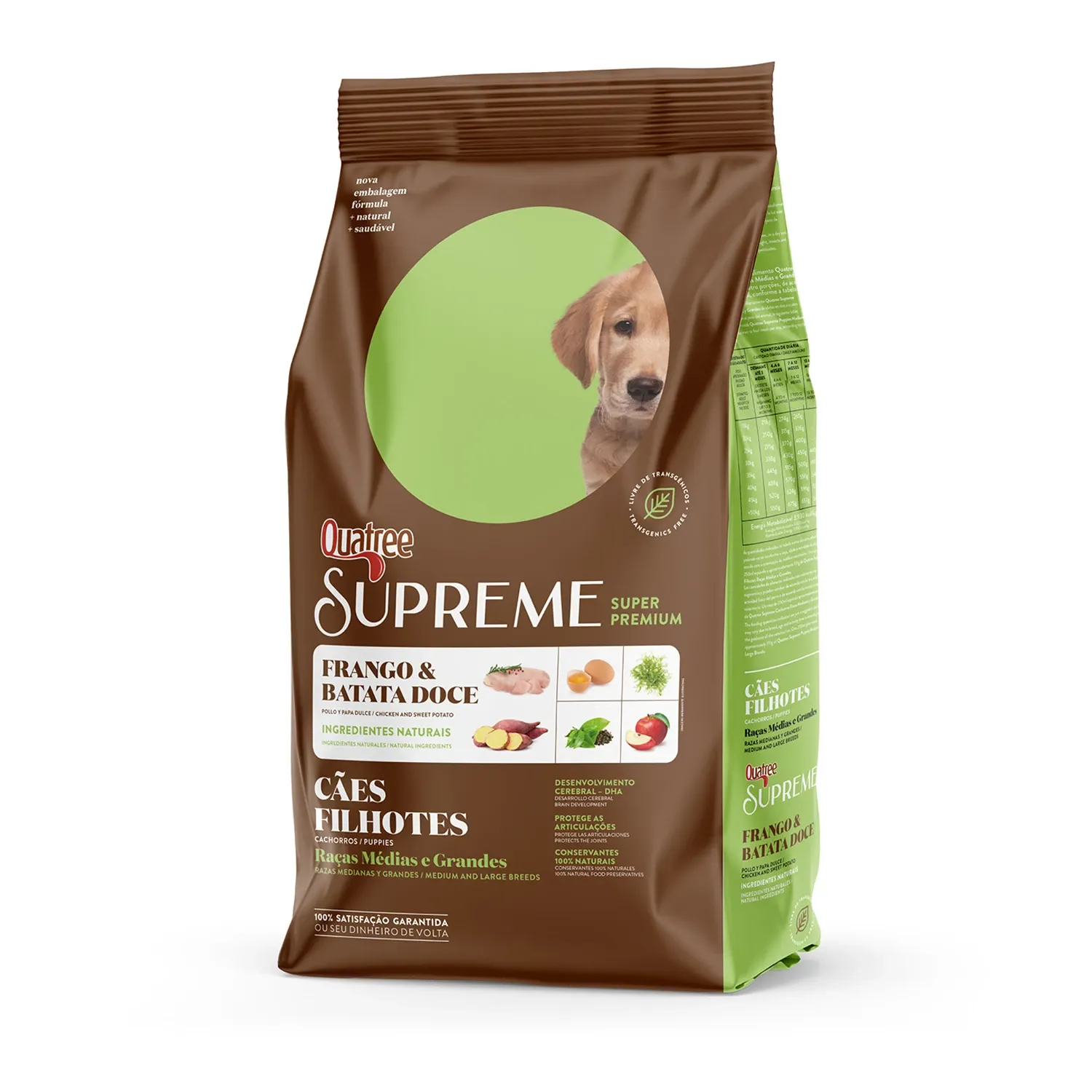 Ração Quatree Supreme Cães Filhotes Raças Médias e Grandes