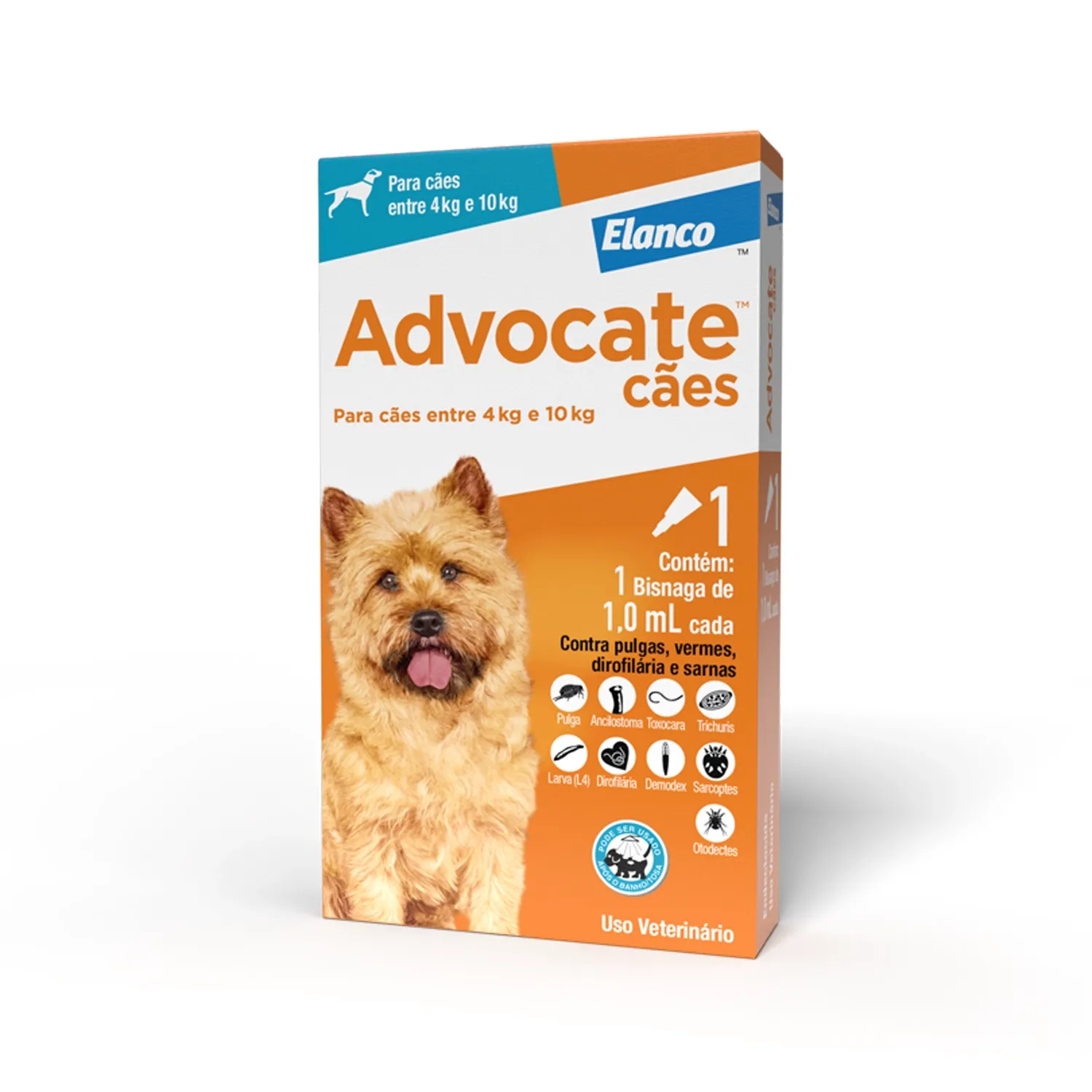 Antipulgas Advocate Cães 4 a 10kg