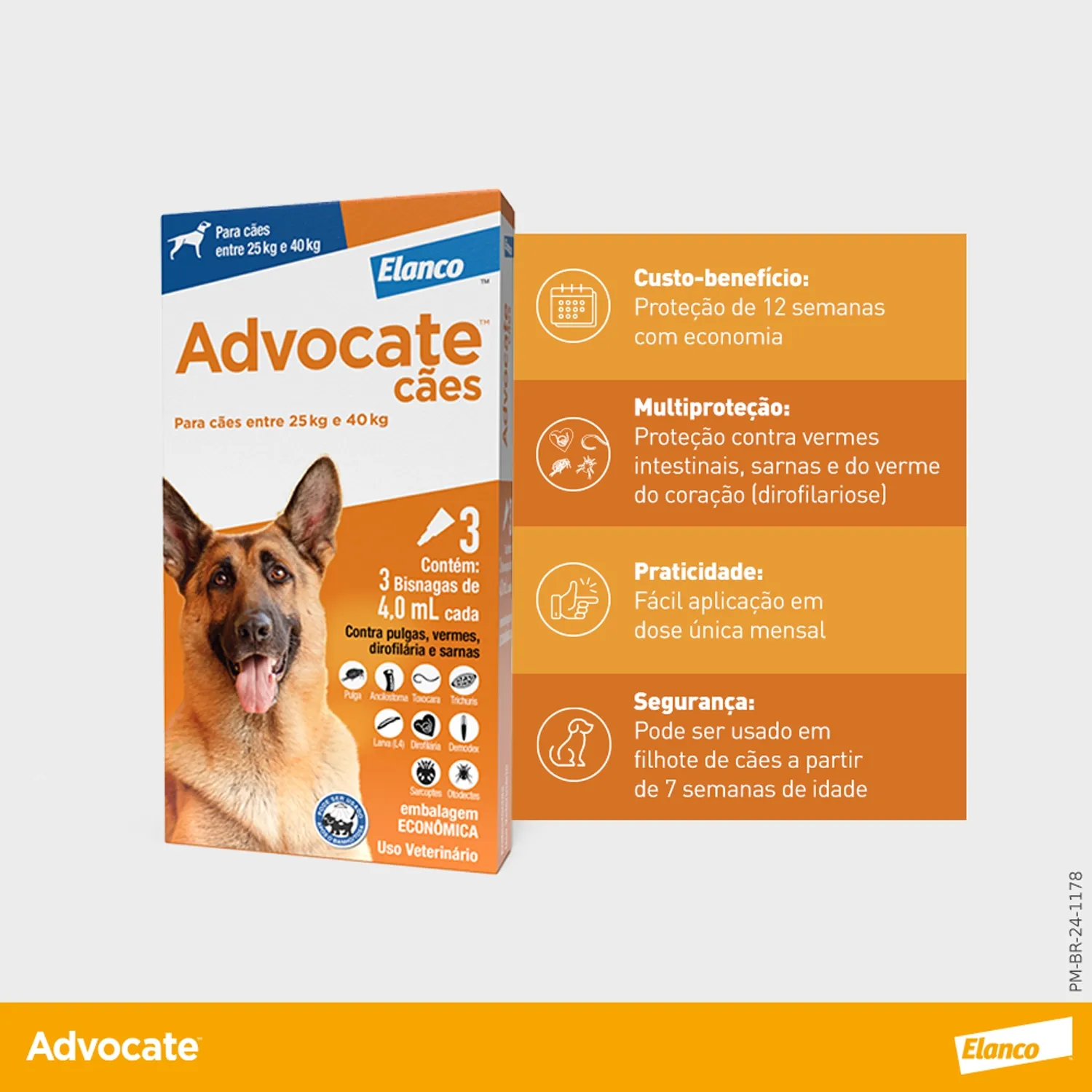 Antipulgas Advocate Cães mais de 25kg | Cobasi