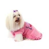 Vestido Live Love Rosa Bichinho Chic