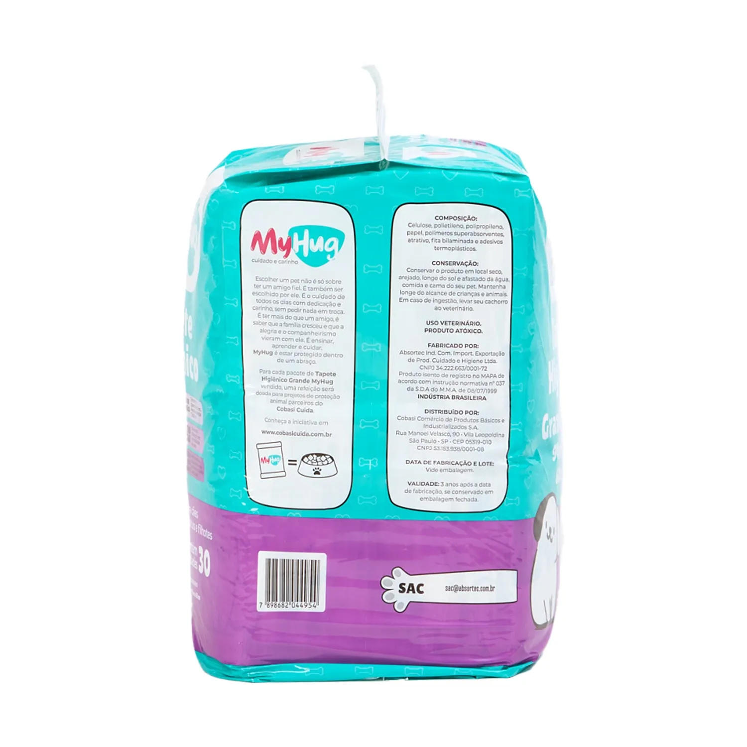 Tapete Higiênico MyHug 90x60cm Slim Grande