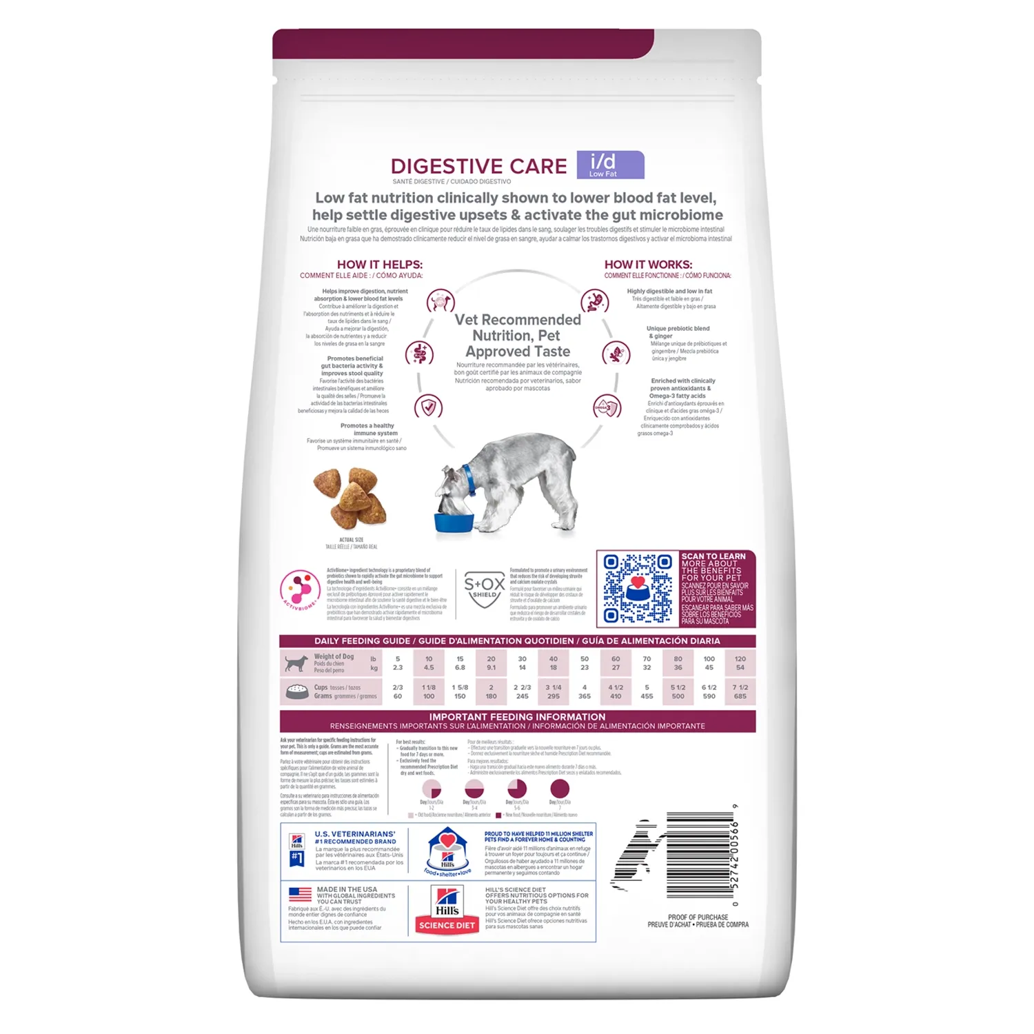 Ração Hill's Prescription Diet I/D Cães Cuidado Gastrointestinal com Baixa Caloria