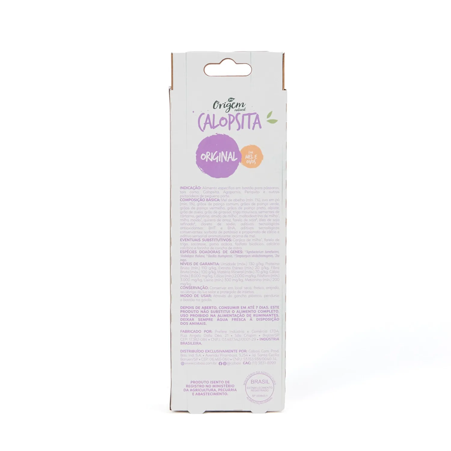 Bastão para Calopsita Original Origem Natural
