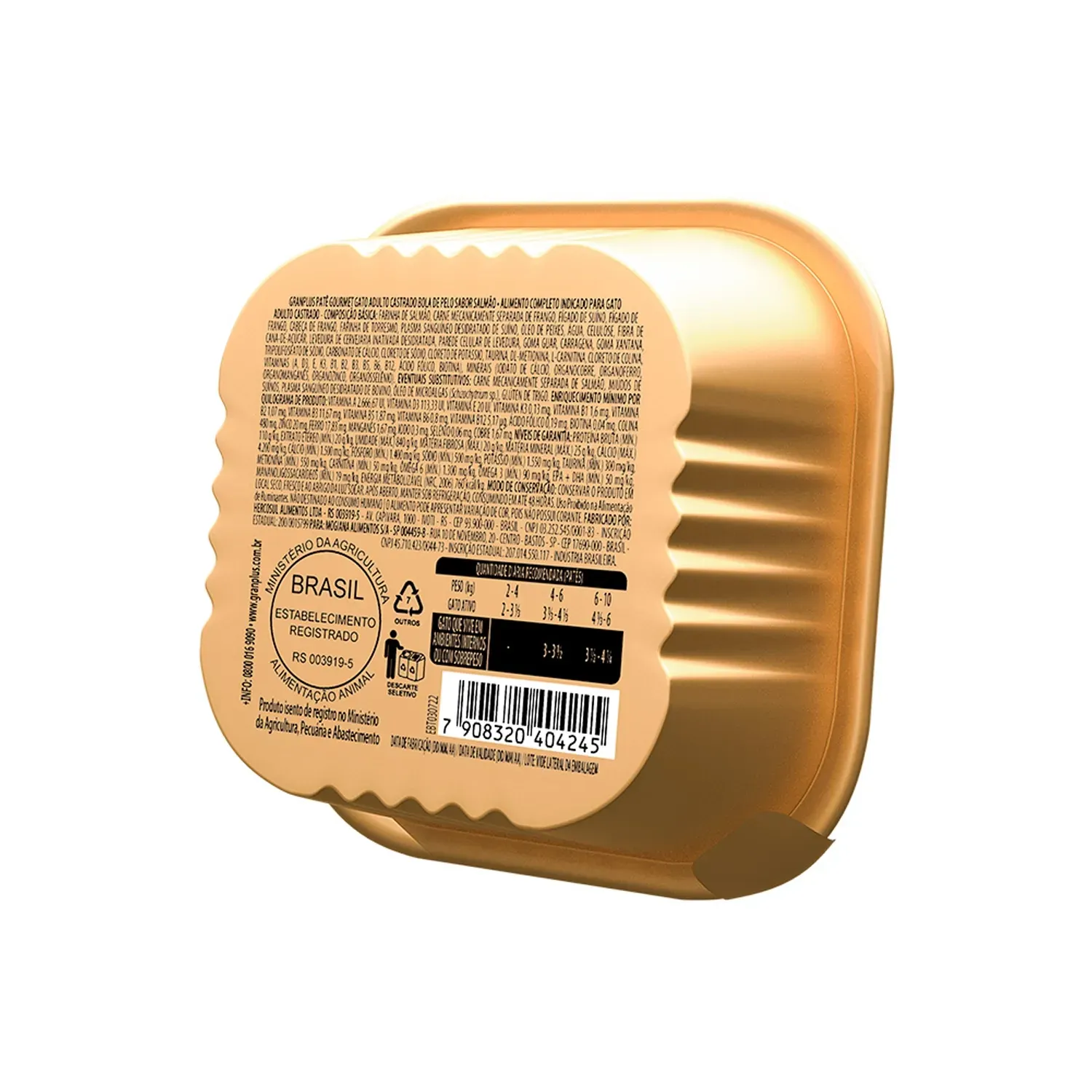 Ração Úmida GranPlus Gatos Filhotes Patê Gourmet Frango