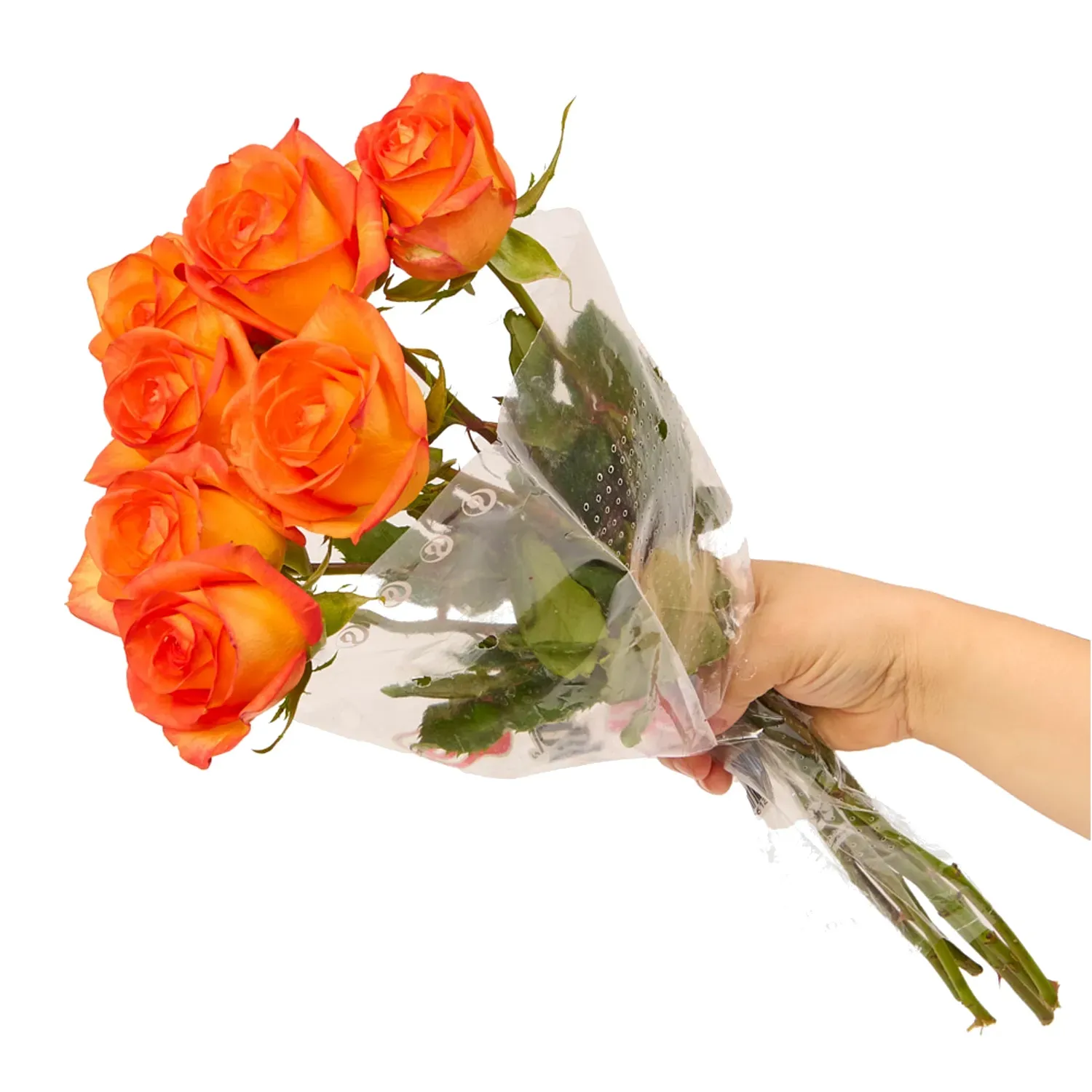 Buque-Maco-Rosa-Natural-Variado-Laranja-Segurando