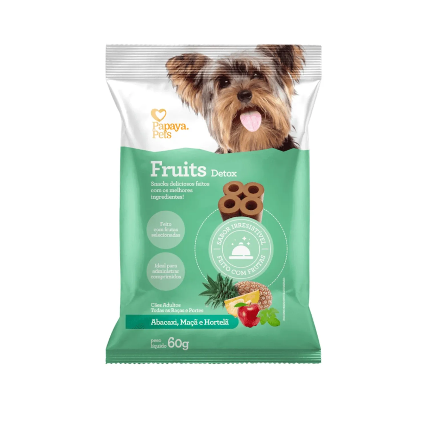 7898736270131-Petisco-Caes-Adultos-Fruits-Detox-Abacaxi-Maca-e-Hortela-Papaya-Pets