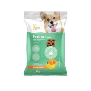 Petisco Fruits Fitness Banana e Abóbora Cães Adultos Papaya Pets - 60 g