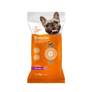 Petisco Boninho Bacon Cães Raças Pequenas Papaya Pets - 45 g