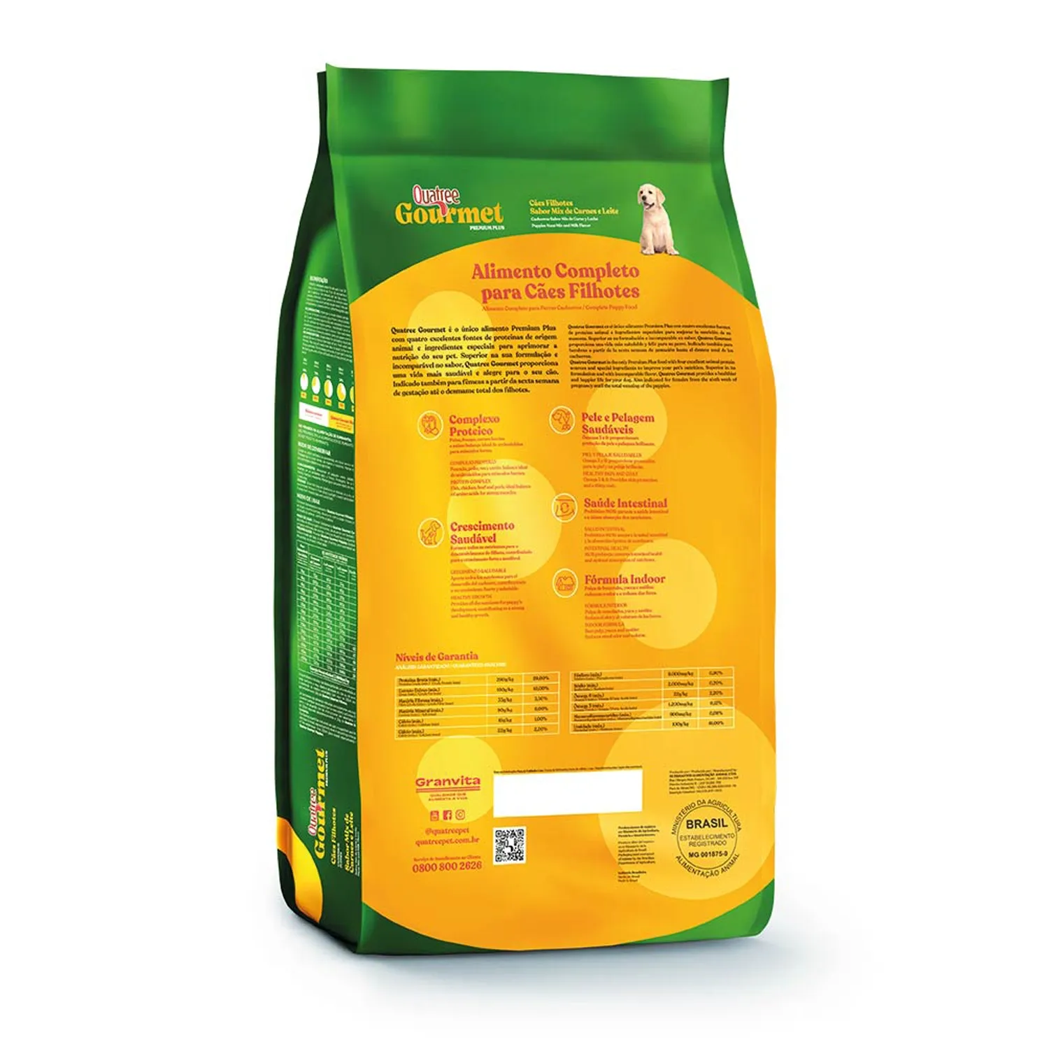 Ração Quatree Gourmet Cães Filhotes