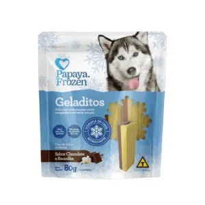 Petisco Geladitos Frozen Chocolate e Baunilha Cães Adultos Papaya Pets - 80 g