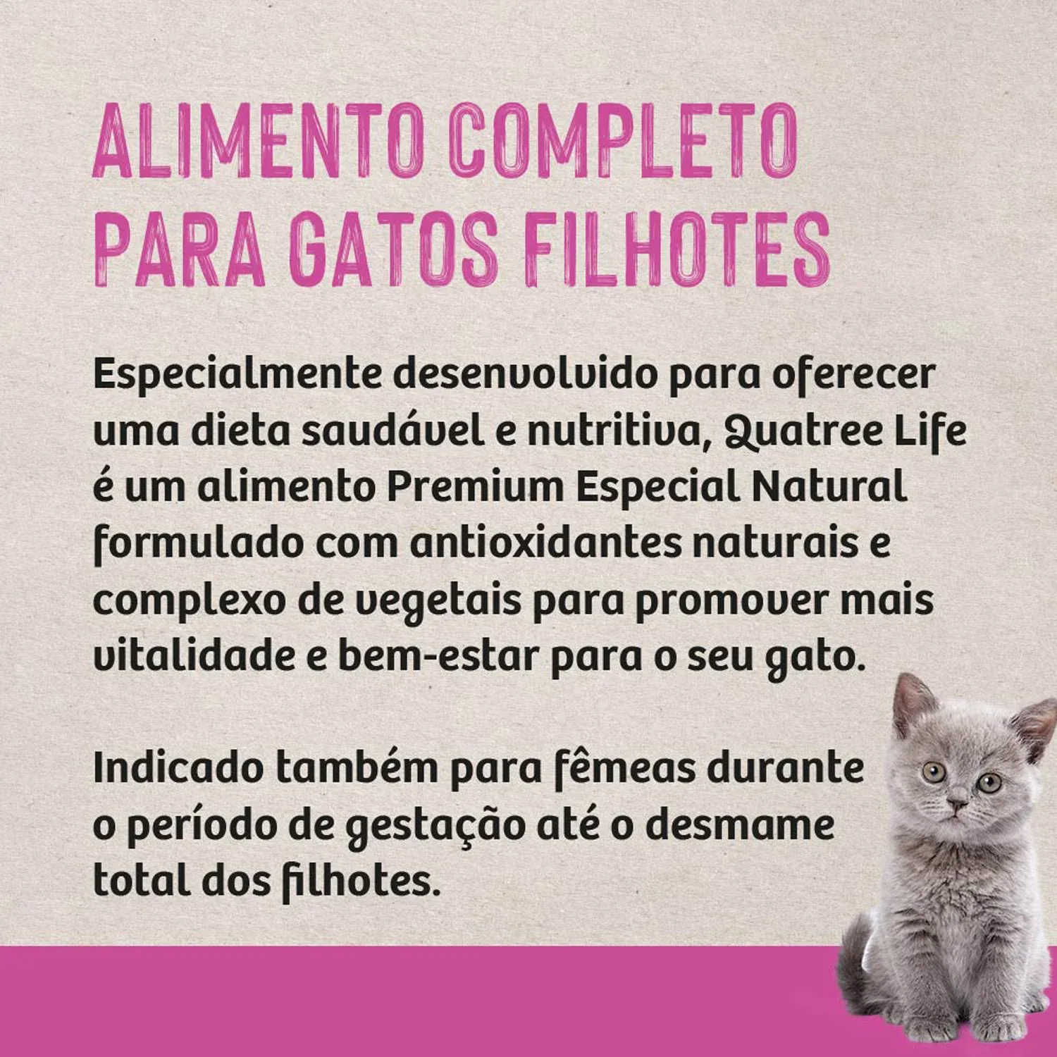 Ração Quatree Life Gatos Filhotes