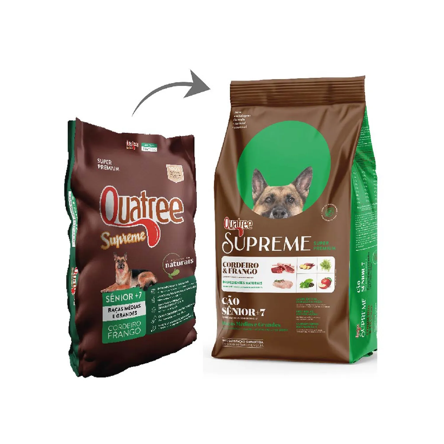 Ração Quatree Supreme Cães Sênior Raças Médias e Grandes Ração Quatree Supreme Cães Sênior Raças Médias e Grandes